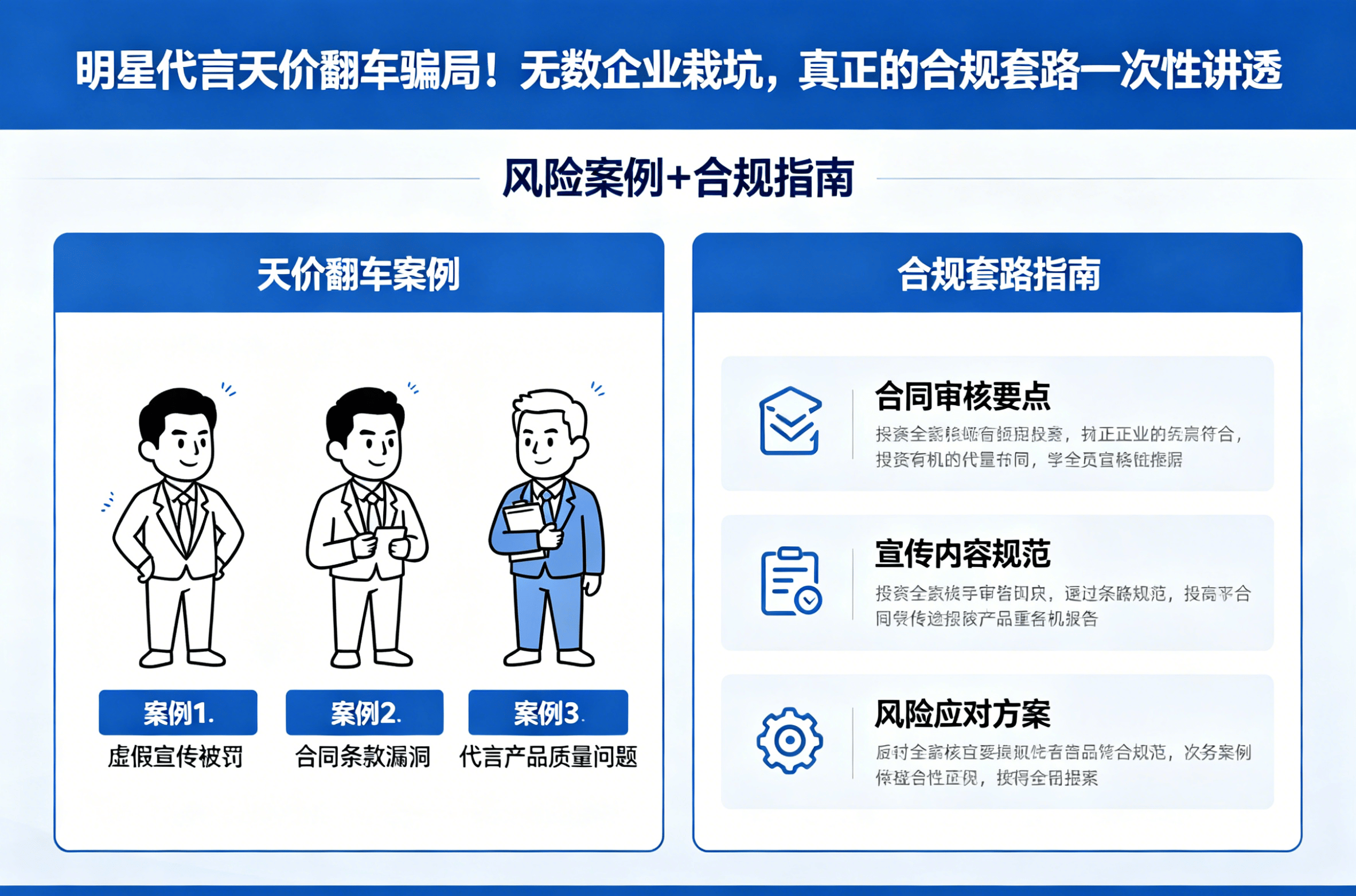 明星代言天价翻车骗局!企业合规一招讲透
